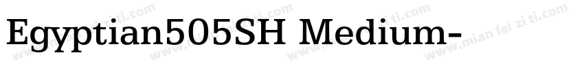 Egyptian505SH Medium字体转换